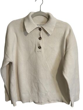 Reformation Mock Neck Organic Cotton Sweater Size Large